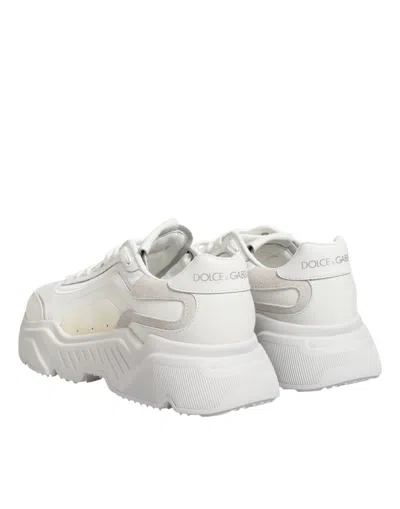 Pre-owned Dolce & Gabbana White Leather Daymaster Low Top Sneakers Women's Shoes ()