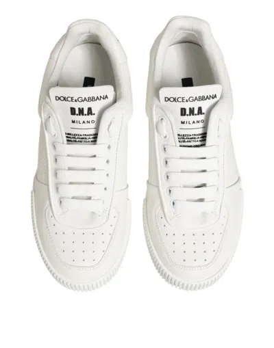 Dolce & Gabbana White Leather Miami Low Top Sneakers Women's Shoes In White