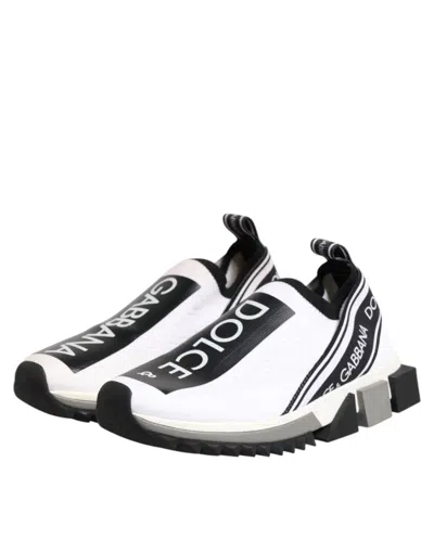 Pre-owned Dolce & Gabbana White Logo Low Top Sorrento Sneakers Women's Shoes ()