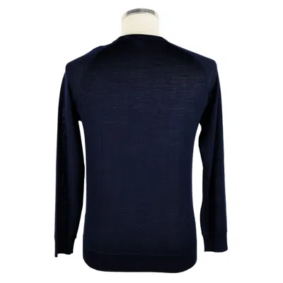 Emilio Romanelli Blue Cashmere Men Men's Sweater In Blue