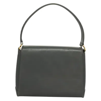 Pre-owned Gucci 1973 Top Handle Bag Leather Gray Leather Handbag ()