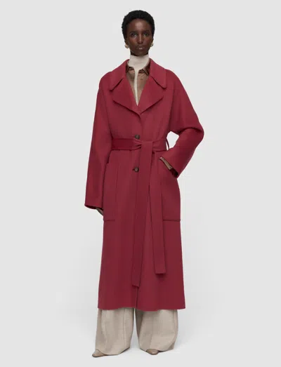 Joseph Spencer Double Face Cashmere Coat In Red