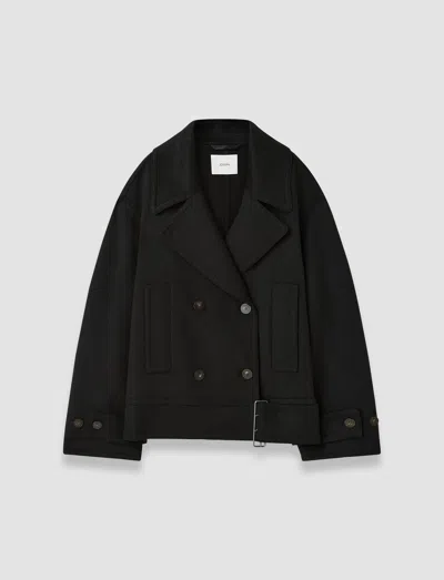 Joseph Weston Double Face Cashmere Pea Coat In Black