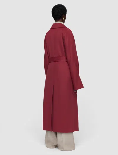 Joseph Spencer Double Face Cashmere Coat In Red