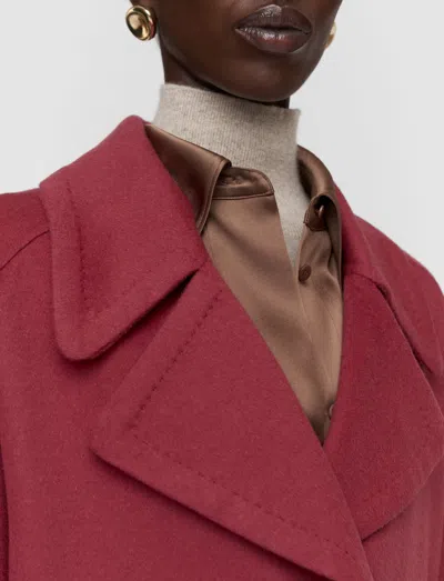 Joseph Spencer Double Face Cashmere Coat In Red