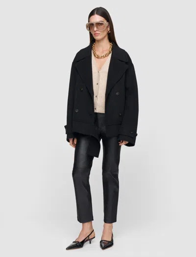 Joseph Weston Double Face Cashmere Pea Coat In Black