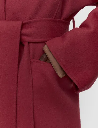 Joseph Spencer Double Face Cashmere Coat In Red