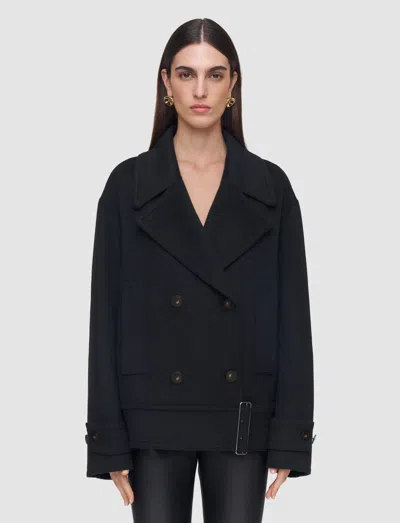 Joseph Weston Double Face Cashmere Pea Coat In Black