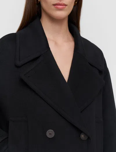 Joseph Weston Double Face Cashmere Pea Coat In Black
