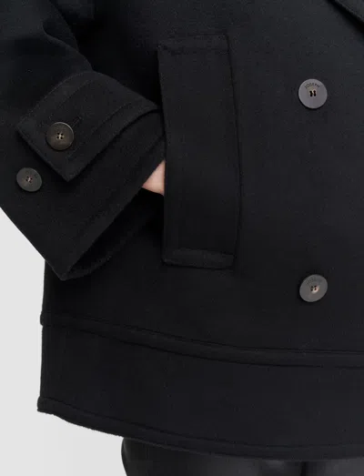 Joseph Weston Double Face Cashmere Pea Coat In Black