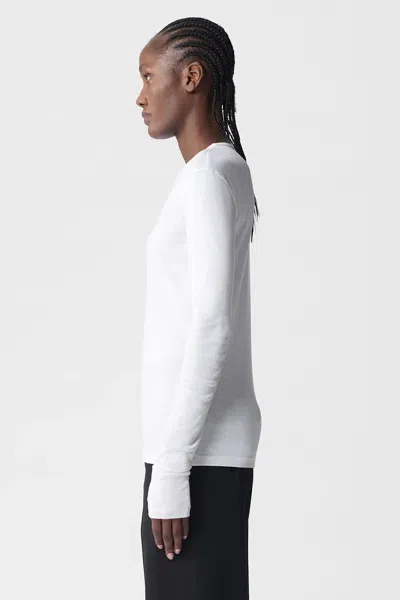 Ann Demeulemeester Fiene Printed Long Sleeve T-shirt In White