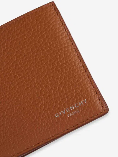 Givenchy Grained-leather Wallet In Brown
