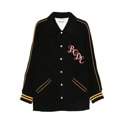 Bode Monogram Snap Reversible Jacket In Black
