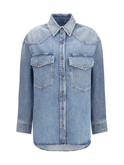 Agolde Lotta Shirt In Blue