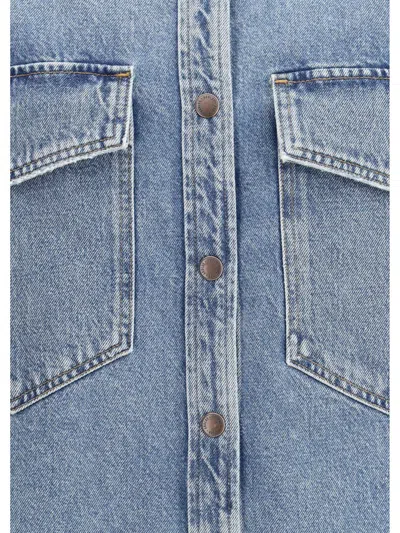 Agolde Lotta Shirt In Blue