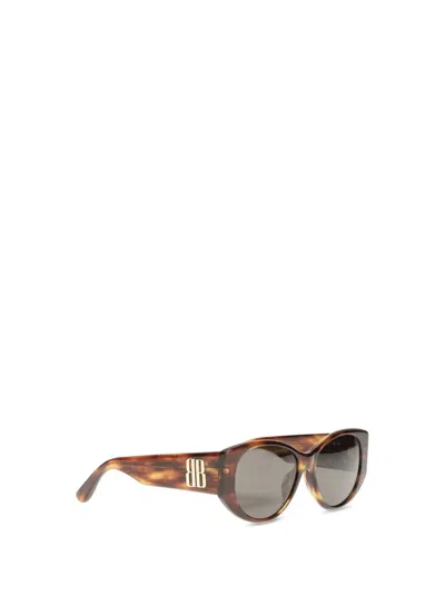 Balenciaga Women Acetate Sunglasses In Brown
