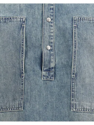 Diesel Women Henley Top In De-priss In Blue