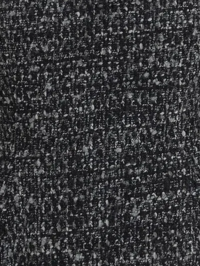 Diesel Bouclé Corset Top With Ultra-low Cut In Black