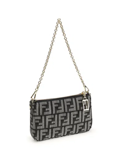 Fendi Women Baguette Clutch Bag In Blue