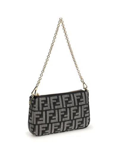 Fendi Women Baguette Clutch Bag In Blue
