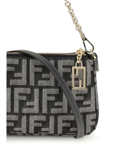 Fendi Women Baguette Clutch Bag In Blue