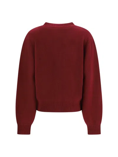 Marni Cashmere Cardigan With Patch In Burgundy