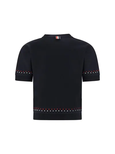 Thom Browne Snowflakes T-shirt In Black
