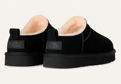 Ugg Classic Micro Suede Sheepskin Boots In Black