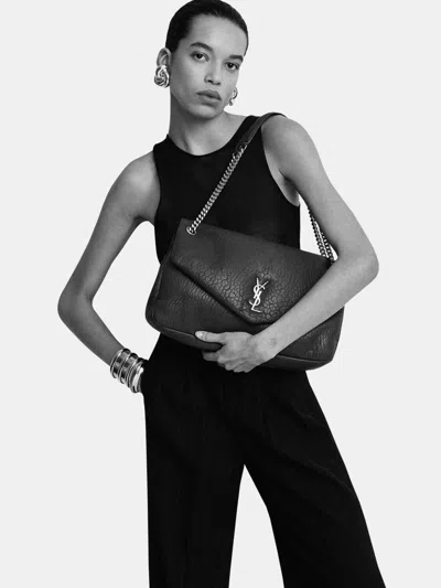 Saint Laurent Calypso Shoulder Bag In Black