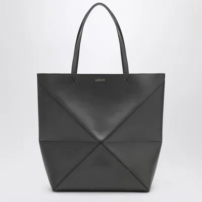 Loewe Extra Large Leather Puzzle Fold Tote Bag In Gray