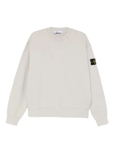 Stone Island Compass-badge Sweatshirt In Gray