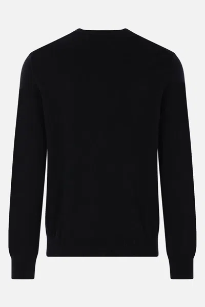 Comme Des Garçons Play Ribbed Cuff And Hem Crewneck Top In Black