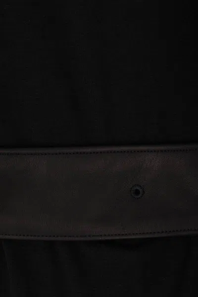 Yohji Yamamoto Belted Puff-sleeve Coat In Black