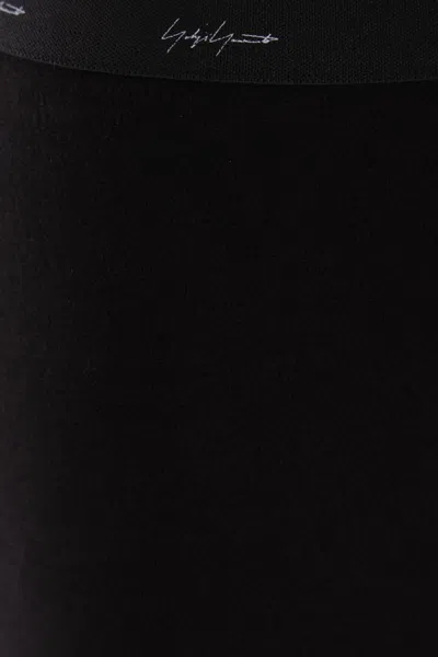 Yohji Yamamoto Logo-waistband Leggings In Black
