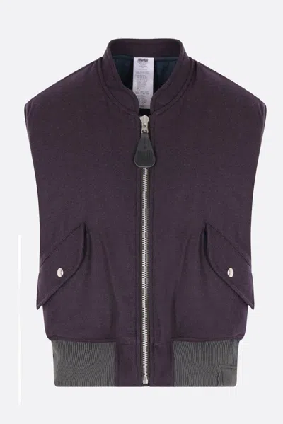 Magliano Padded Bomber Vest In Purple