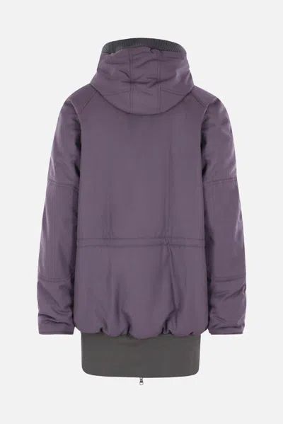 Magliano Oversized Padded Parka Coat In Purple
