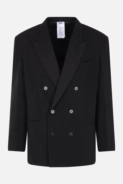 Magliano Double-breasted Blazer In Black