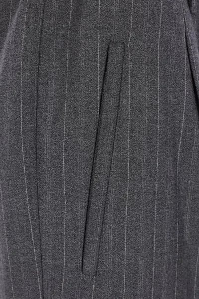 Magliano Pinstripe Pleated Pants In Brown