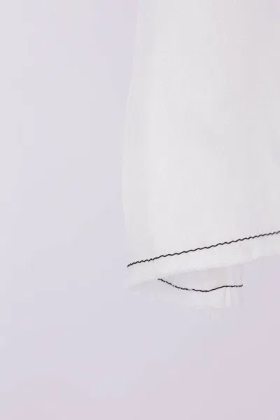 Niccolò Pasqualetti Classic Tunic With Relaxed Fit And Round Neckline In White