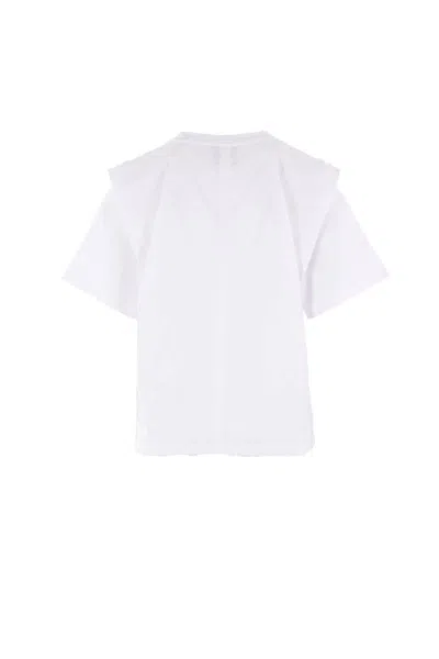 Isabel Marant Layered-detail Cotton T-shirt In White