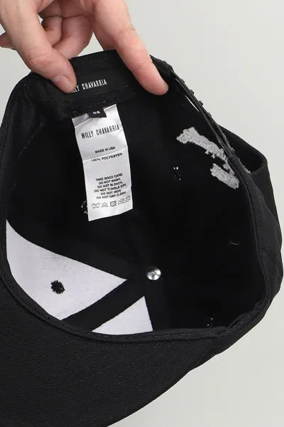 Willy Chavarria Fine Fashion Hat In Black