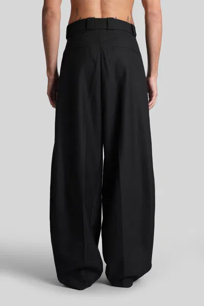 Willy Chavarria Cascada Trousers Pants In Black Wool In Black