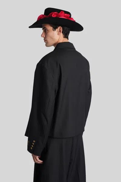 Willy Chavarria Black Box Cutter Blazer In Black