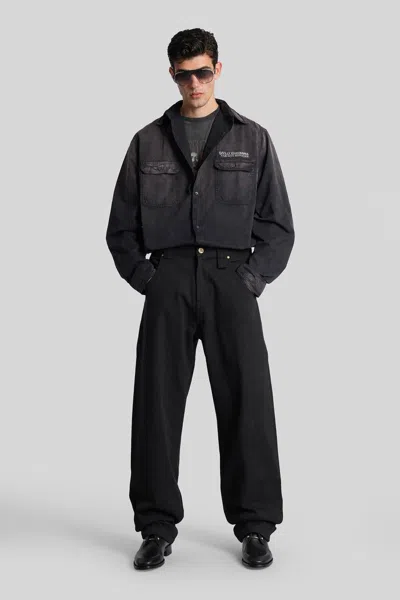 Willy Chavarria Denim Corcoran Shirt In Black