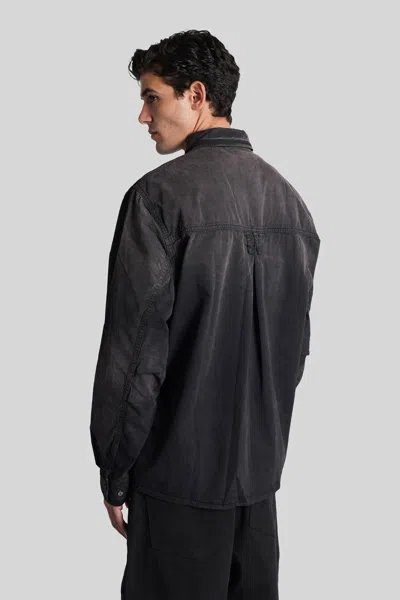 Willy Chavarria Denim Corcoran Shirt In Black