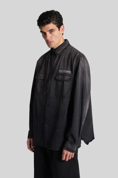 Willy Chavarria Denim Corcoran Shirt In Black