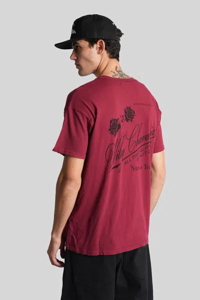 Willy Chavarria Proverb Easy Printed Cotton-jersey T-shirt In Red