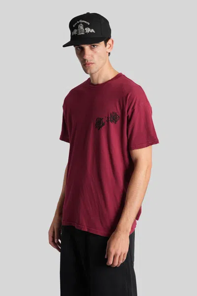 Willy Chavarria Proverb Easy Printed Cotton-jersey T-shirt In Red