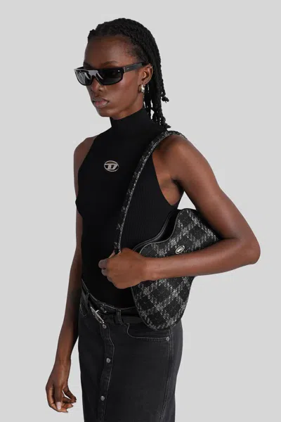 Diesel M-onervax-top Topwear In Black Viscose In Black