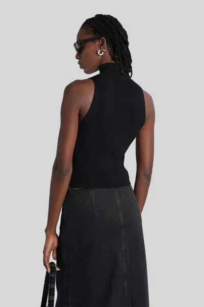 Diesel M-onervax-top Topwear In Black Viscose In Black